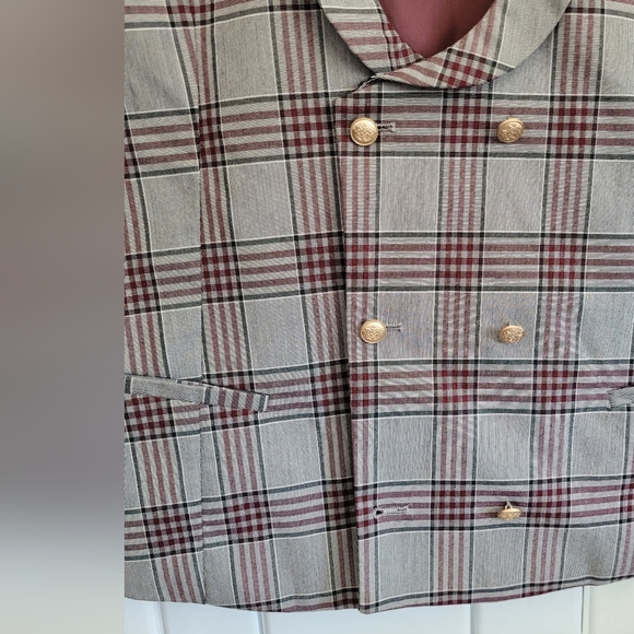 Bagozza Mens 2 Piece Suit Waistcoat And Pants Lightweight Wool Fabric Gray Burgu - Picture 3 of 8